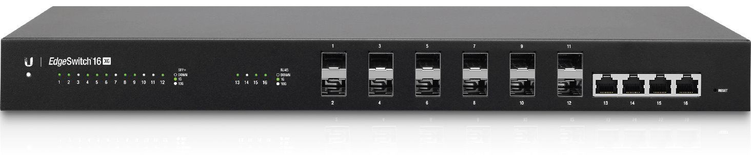 Комутатор Ubiquiti EdgeSwitch ((4) 1G/10Gbps, (12) 1G/10Gbps, 16..25V DC, 230V AC)