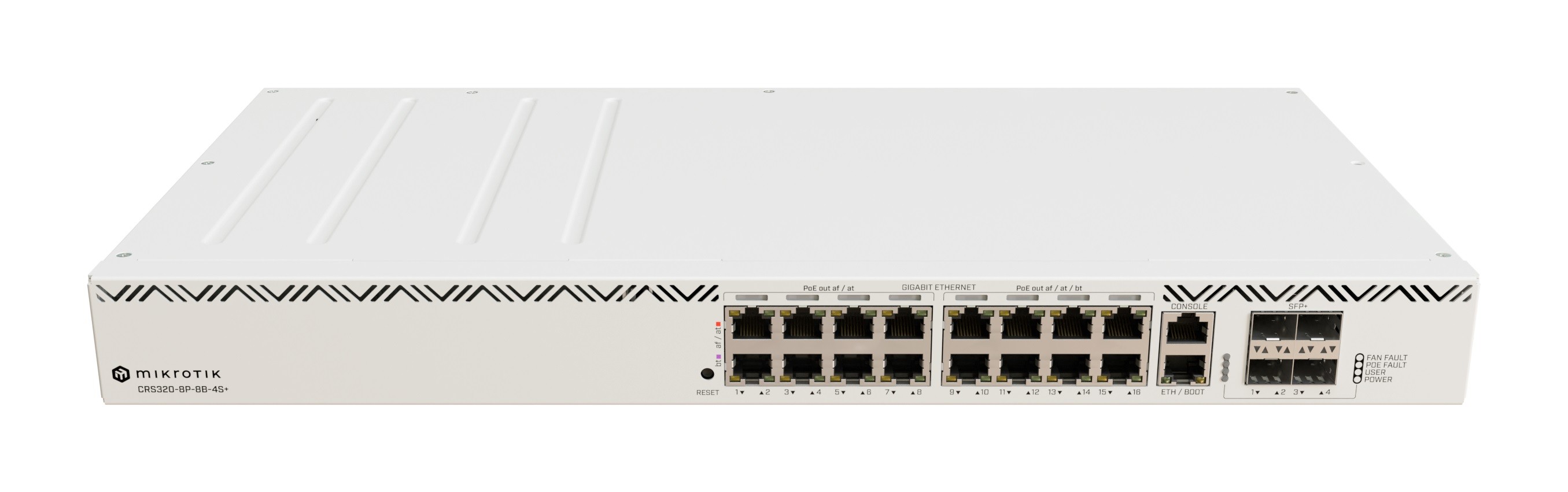 Комутатор MikroTik CRS320-8P-8B-4S+RM 17x 10/100/1000, PoE out 1-8 802.3af/at, 9-16 802.3bt PoE++ 600W