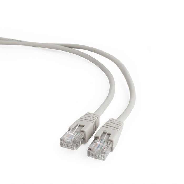 Патч-корд литий Cablexpert PP12-0.5M CCA, UTP, RJ45, Cat.5e, 0.5m, сірий