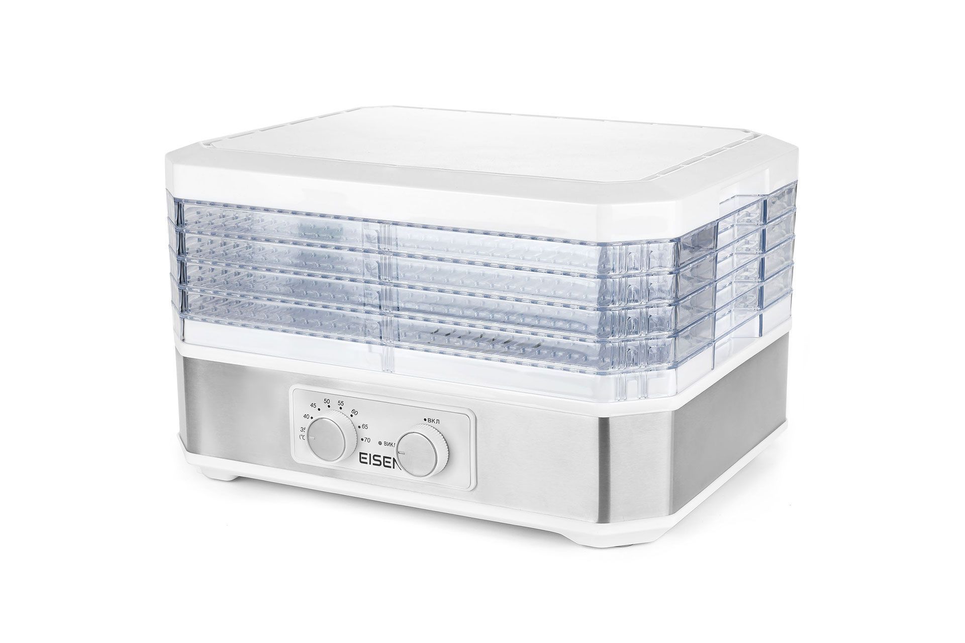 Сушарка для продуктів EISEN EFD-055W 500 Вт, 5 рівнів діам 15л  Діаметр сушильного піддону: 38 см