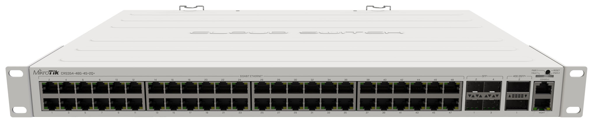 Маршрутизатор MikroTik Cloud Router Switch 354-48G-4S+2Q+RM (10/100/1000 Ethernet(48), SFP+ (4), 40G QSFP+)