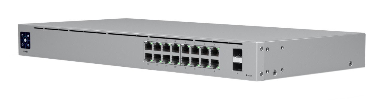 Комутатор Ubiquiti UniFi Switch ((16) 10/100/1000Mbps, (2) 1000Mbps, Touchscreen)