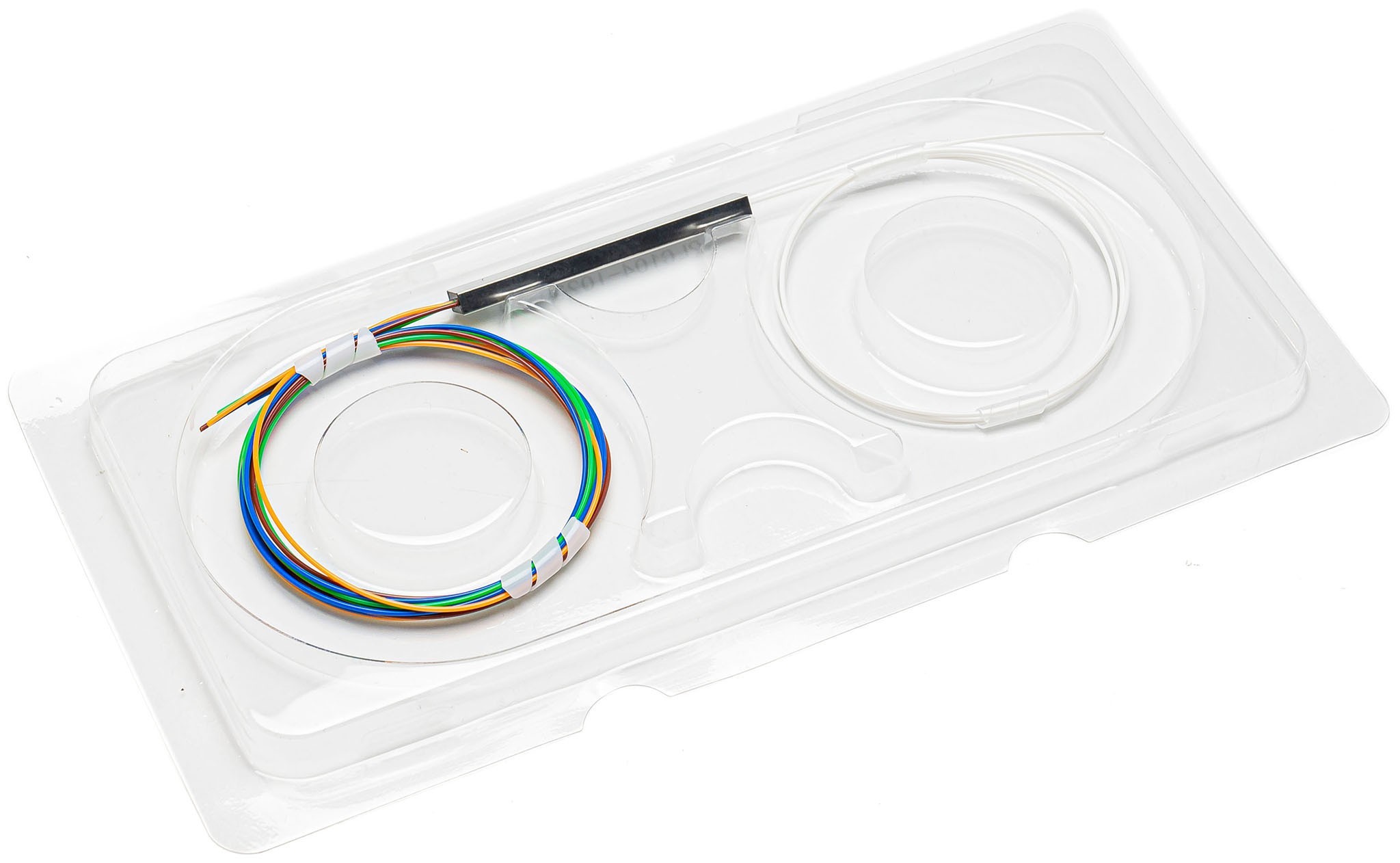 Подільник оптичний RCI PLC - 1x4 - NC без конекторів (PLC 1x4 - 0.9 mm cord - 0,5 m (G.652 D))