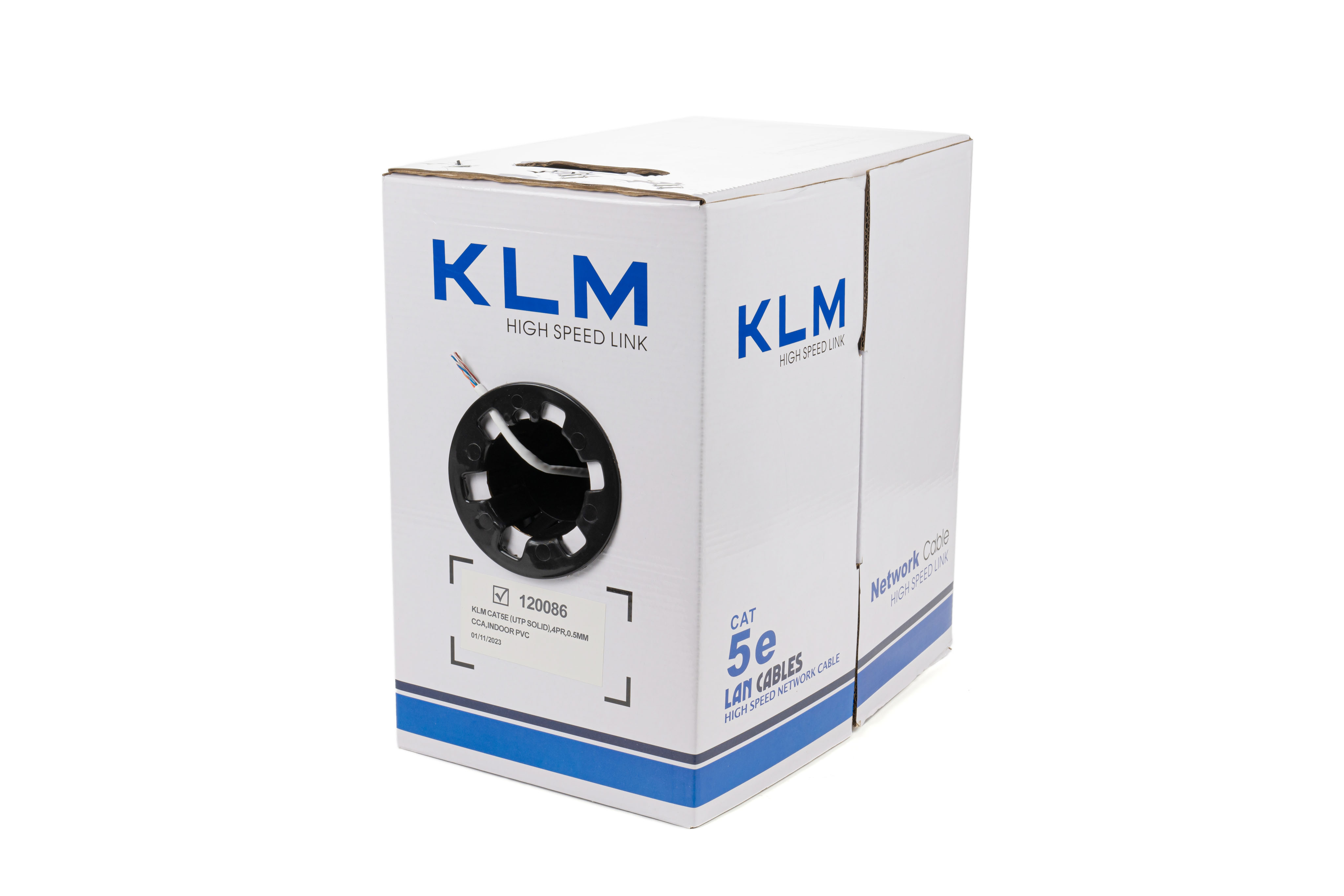Кабель KLM UTP 4Pх0.5 PVC CCA W 305m білий