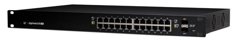 Комутатор керований Ubiquiti EdgeSwitch ES-24-500W (24x10/100/1000Mbpsx, SFP/SFP+/QSFP+ speed: (2) 1000Mbps)