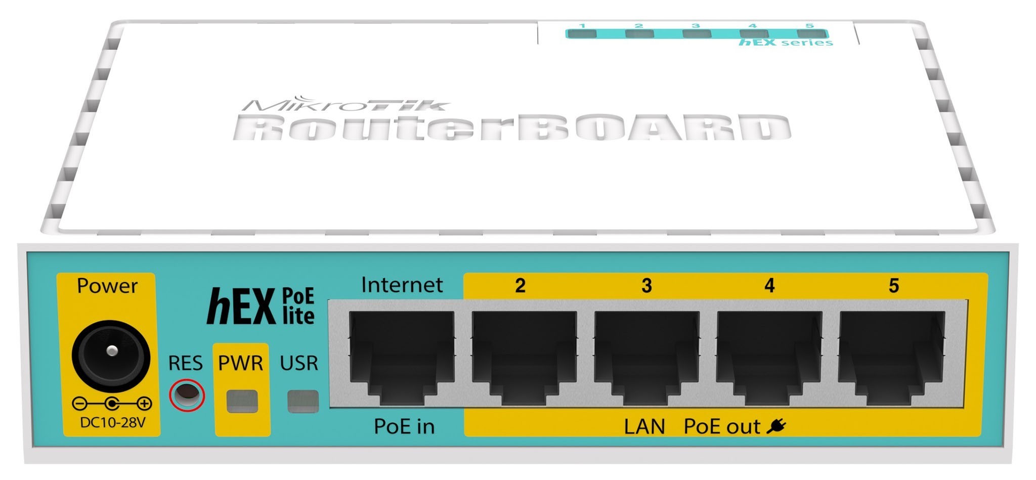 Маршрутизатор MikroTik "hEX PoE lite" (650MHz CPU, 64MB RAM, 5xLAN)