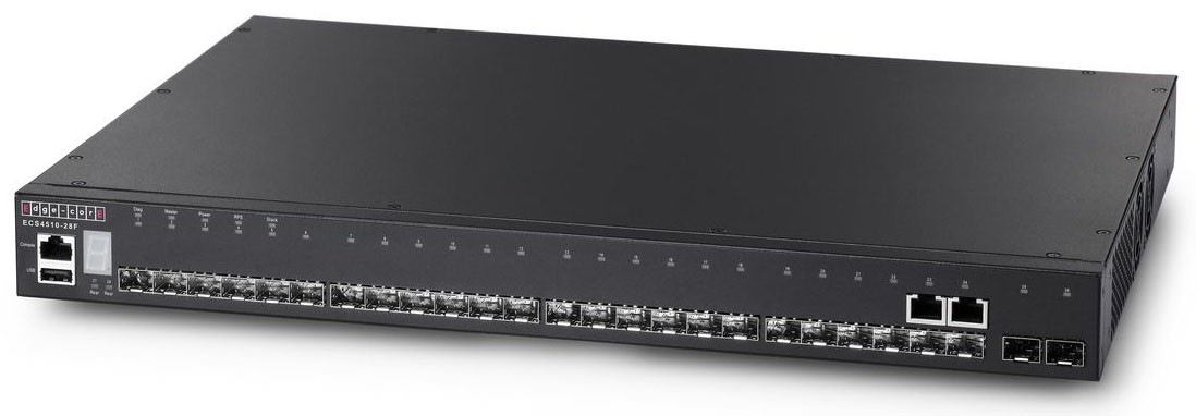 Комутатор Edge-core ECS4510-28F (L2+, 22x1G SFP, 2x1G SFP/RJ45, 2x10G SFP+, слот для модуля 2x10G SFP+)