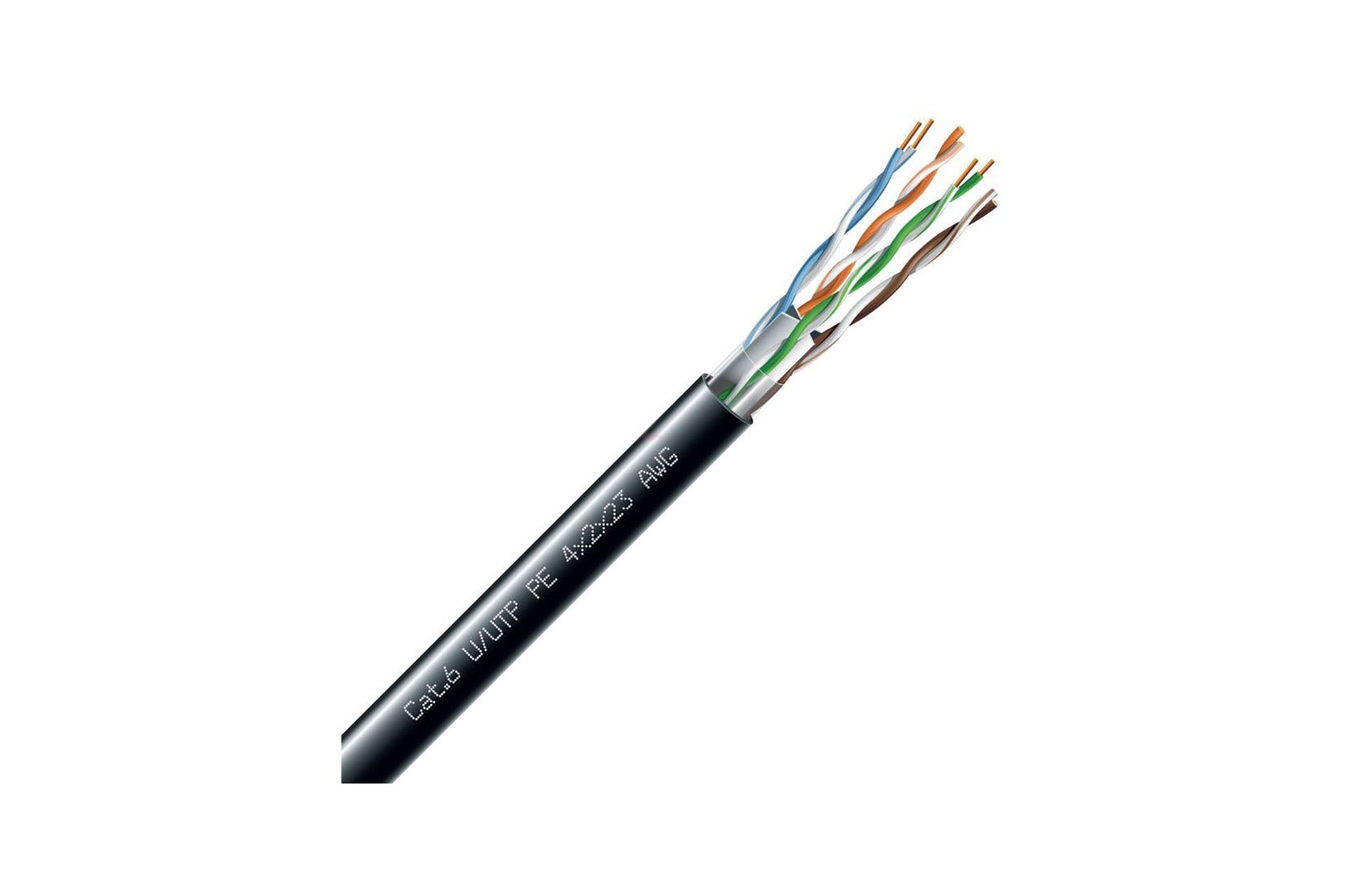 Кабель ЗЗКМ Cat.6U/UTP 4 х 2 х 23 AWG РЕ Зовнішній (7091011)