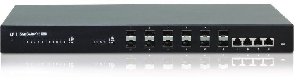 Комутатор керований Ubiquiti EdgeSwitch 12 Fiber ((8) 100/1000 SFP, (4) 1000 SFP, (4) 10/100/1000 RJ45)