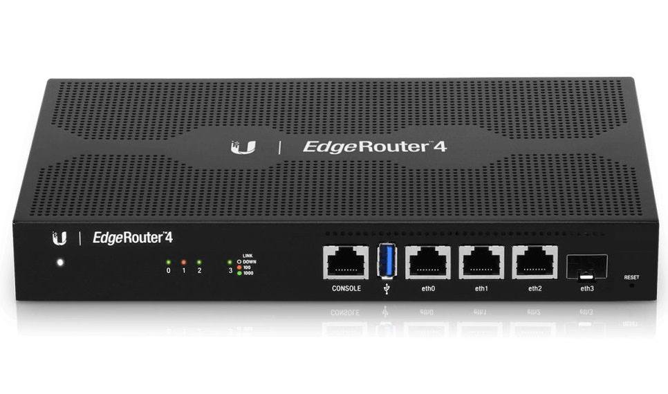 Маршрутизатор Ubiquiti EdgeRouter (MIPS64 1 GHz (4), 1 GB DDR3, 3 х 10/100/1000, 1 х 1000 SFP)