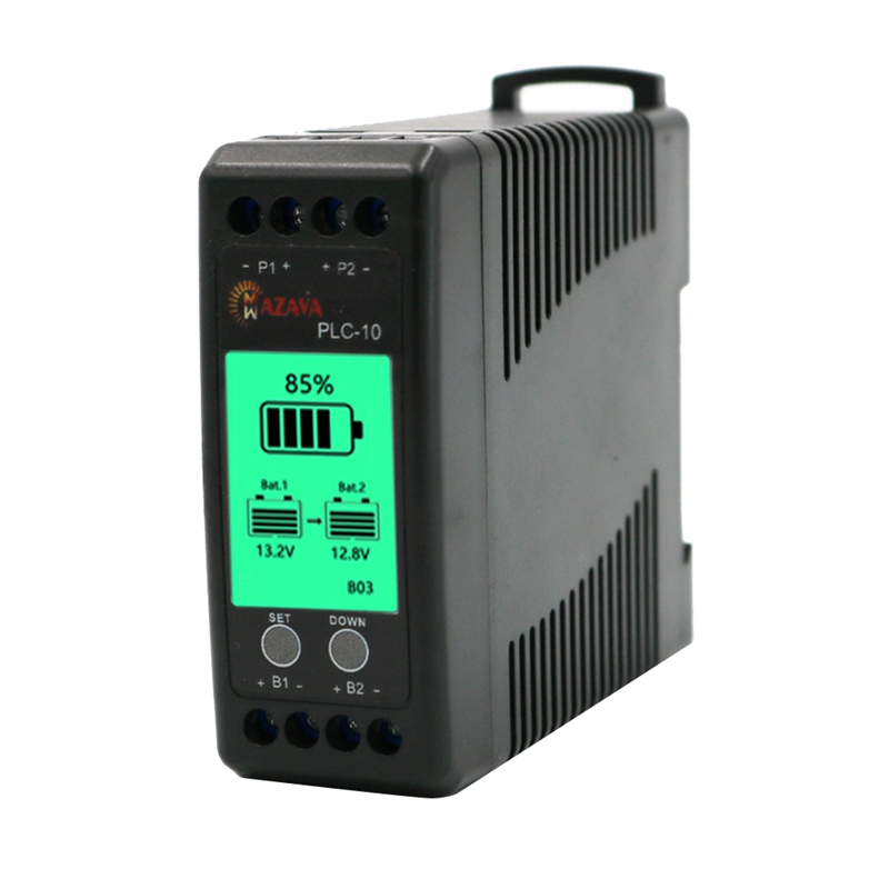 Балансир Mazava PLC-10 2x12V, 0-10A з LCD дисплеєм на DIN рейку