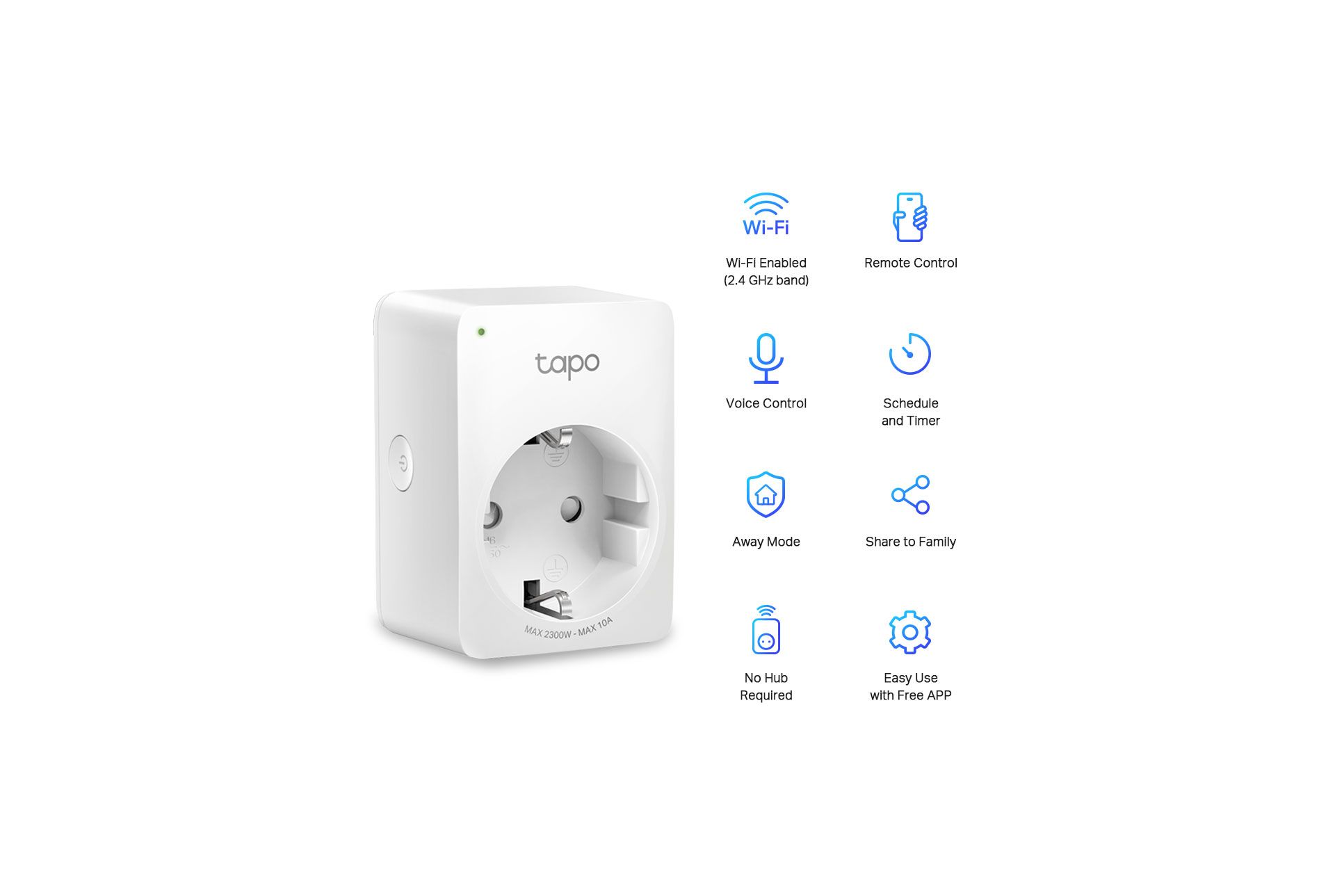 Розумна міні Wi-Fi розетка Tapo P100 (1-pack)
