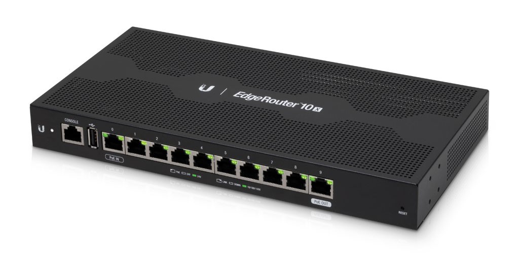 Маршрутизатор Ubiquiti EdgeRouter 10X (10) 10/100/1000Mbps, Gigabit LAN, PoE-Out + PoE-In (ER-10X)
