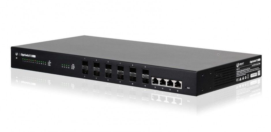 Комутатор керований Ubiquiti EdgeSwitch 12 Fiber ((8) 100/1000 SFP, (4) 1000 SFP, (4) 10/100/1000 RJ45)