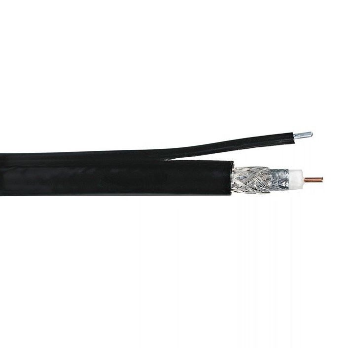 Кабель KLM RG1160BVM сталь обміднена, з дротом, чорний (KLM RG1160BVM 305m)