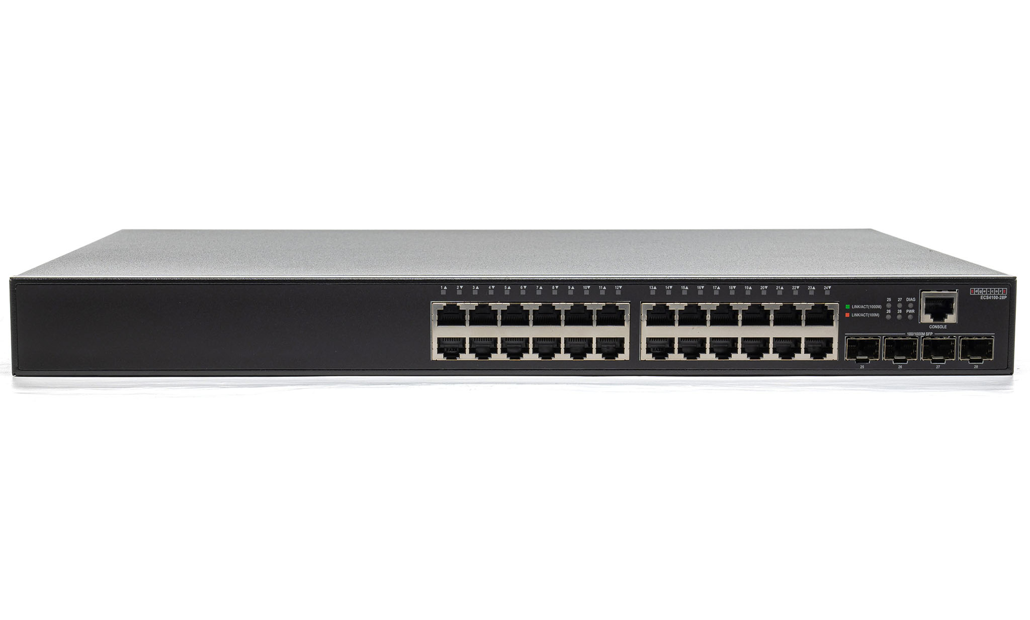 Комутатор Edge-core ECS4100-28P (L2+, 24x10/100/1000Base-T, PoE 190W, 4x1G SFP)