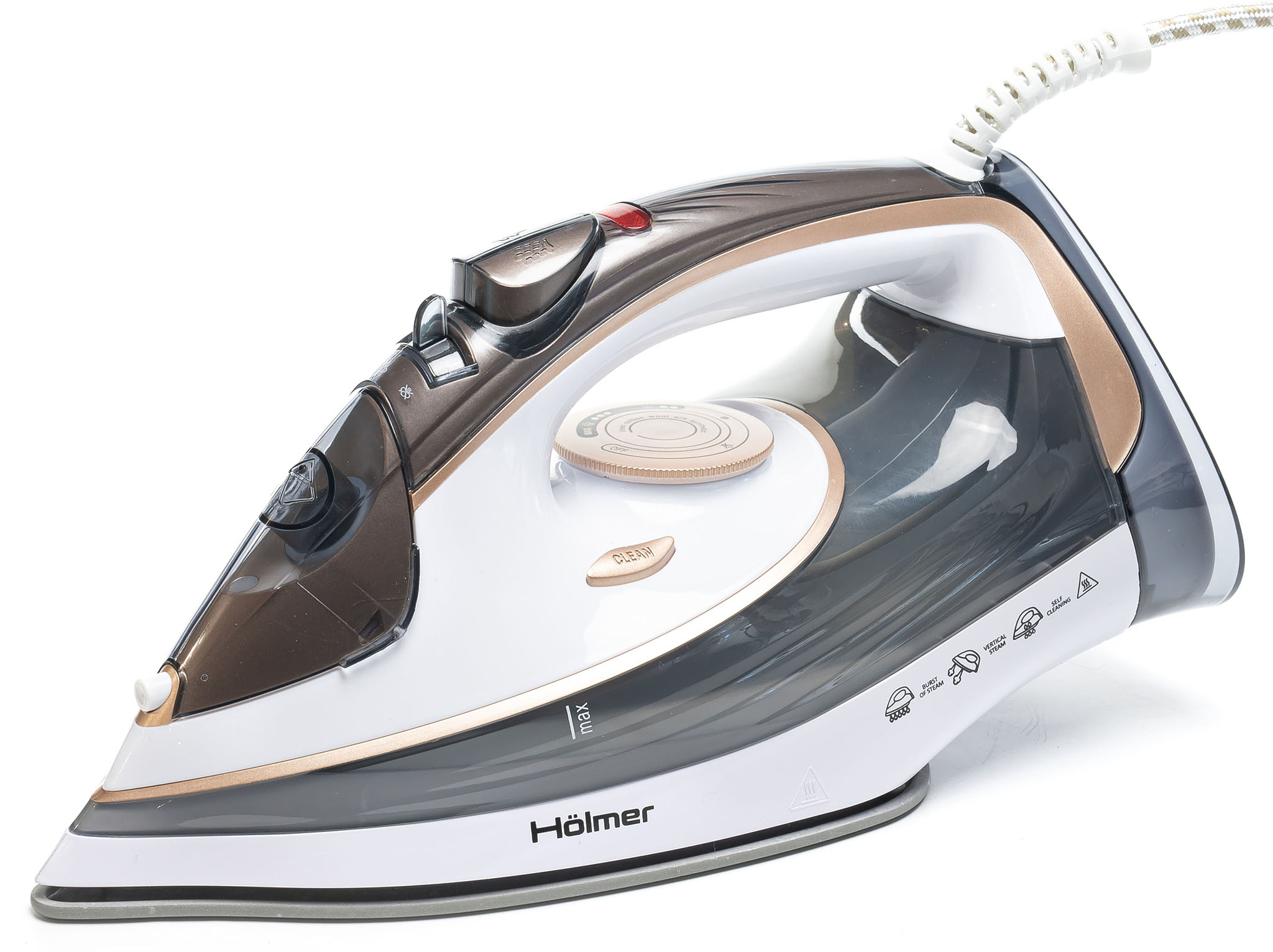 Праска Hölmer HIC-2638 2600 Вт, керамічна підошва, об’єм резервуара для води 380 мл