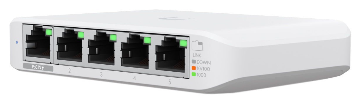 Комутатор Ubiquiti USW-Flex-Mini (5) 10/100/1000 RJ45, PoE In 802.3af/at