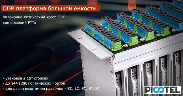 Волоконно-оптический кросс Picotel ODP для решений FTTх любой архитектуры | romsat.ua