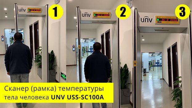 Сканер (рамка) температуры тела человека UNV USS-SC100A купить в Romsat.ua