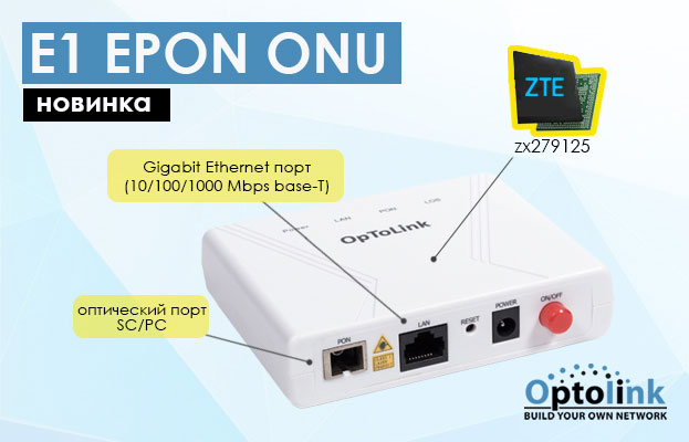ОНУ Optolink E1 EPON ONU – отличное решение для растущей сети! | romsat.ua
