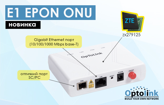 ОНУ Optolink E1 EPON ONU – чудове рішення для зростаючої мережі! - romsat.ua