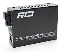 Медіаконвертер RCI RCI502W-GE-20-B 1G, TX 1550 нм / RX1310 нм, SC, 20 км, RJ45, standart size metal case