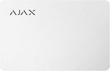 Безконтактна карта Ajax Pass (100 од) White для Ajax KeyPad Plus