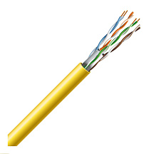 Кабель вита пара ЗЗКМ Category 6 U/UTP LSZH 305м, мідь, жовтий (72570)