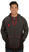 Толстовка Jinx World of Warcraft Horde Classic Premium Zip-Up Hoodie Charcoal Heather/Red XS Толстовка Jinx World of Warcraft Horde Classic Premium Zip-Up Hoodie Charcoal Heather/Red XS