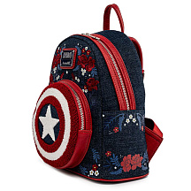 Рюкзак Loungefly LF Marvel Captain America 80th Anniversary Floral Shield Mini MVBK0165 Рюкзак Loungefly LF Marvel Captain America 80th Anniversary Floral Shield Mini MVBK0165