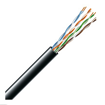 Кабель ЗЗКМ Category 5e U/UTP PE 305м, чорний (7091003) Кабель ЗЗКМ Category 5e U/UTP PE 305м, чорний (7091003)